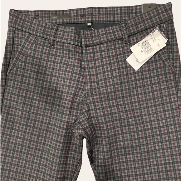 Kut From the Kloth Elyse Plaid Printed Slim Straight Leg Stretch Pants 10S NWT - Picture 6 of 8